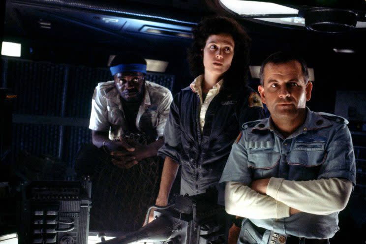 The performance of Ian Holm (r) as Ash in Alien got a shout out from Sheen. (Photo: 20th Century Fox)