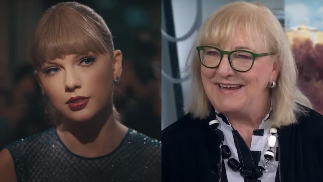  Taylor Swift in Delicate music video and Donna Kelce on the TODAY show. 