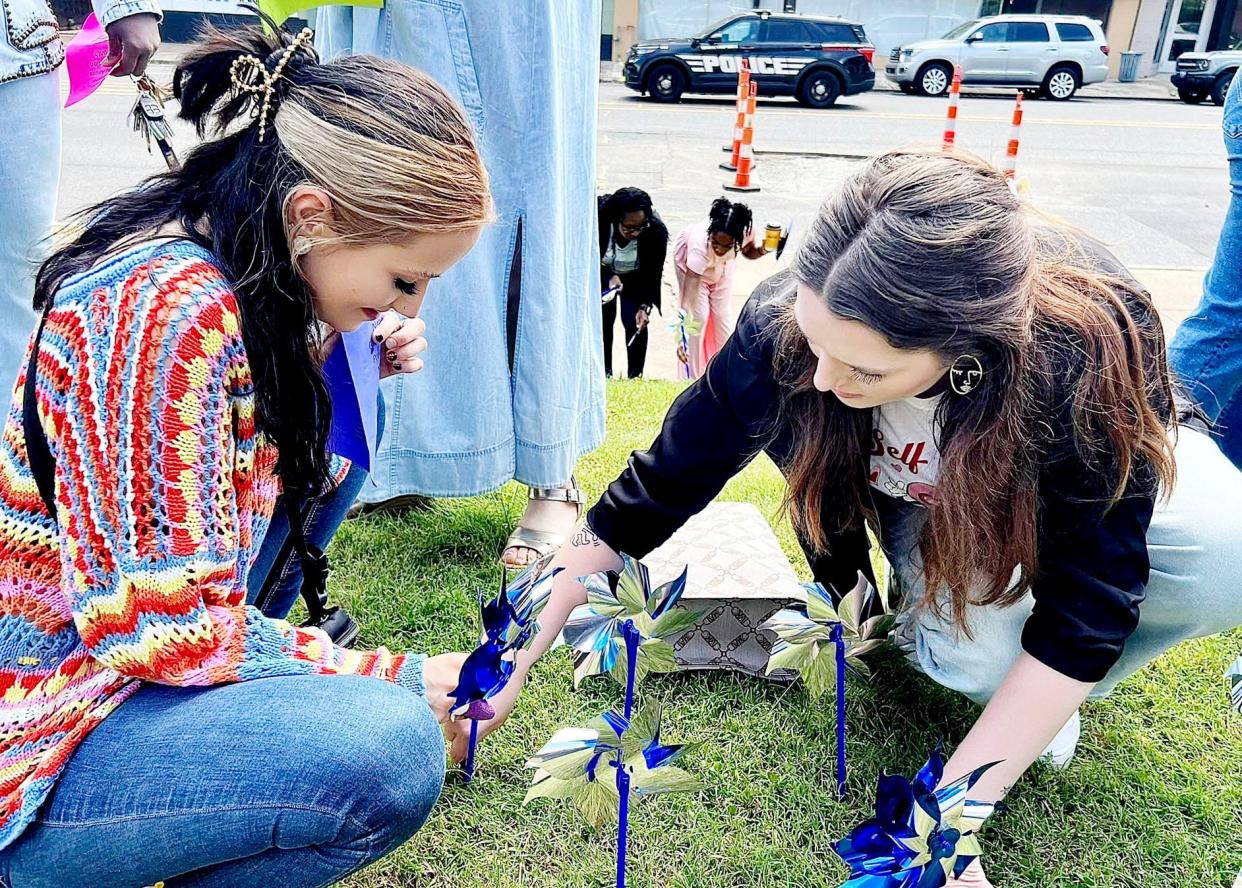 The Pinwheels for Prevention of child abuse and child neglect ceremony was held outside the Shreveport Police Department Wednesday afternoon, April 24, 2024.