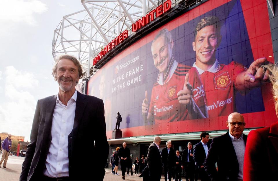 Jim Ratcliffe would like Manchester United to have a stadium befitting their status (PA)