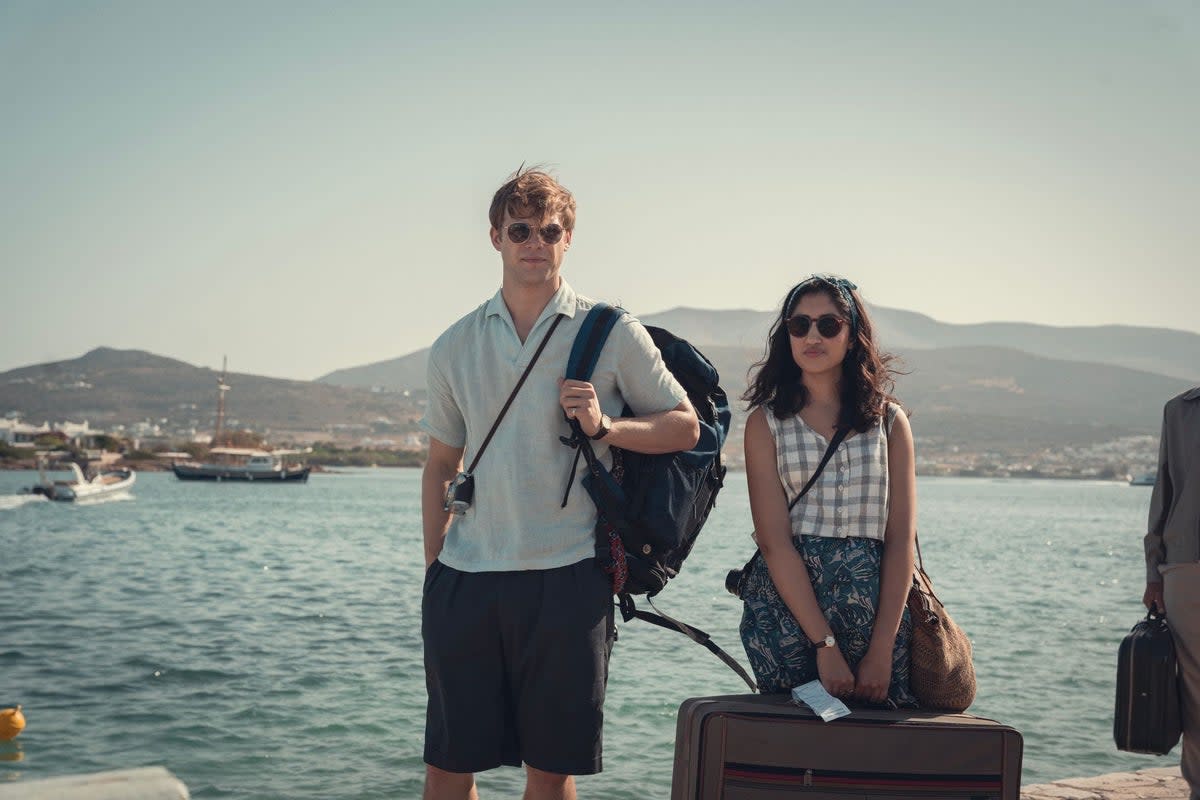 Ambika Mod as Emma and Leo Woodall as Dexter in One Day (Matthew Towers/Netflix)