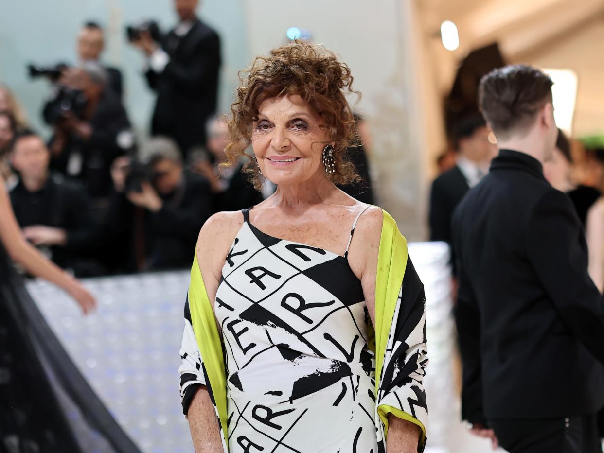 Diane von Furstenberg attends The 2023 Met Gala Celebrating "Karl Lagerfeld: A Line Of Beauty" at The Metropolitan Museum of Art on May 1, 2023 in New York City