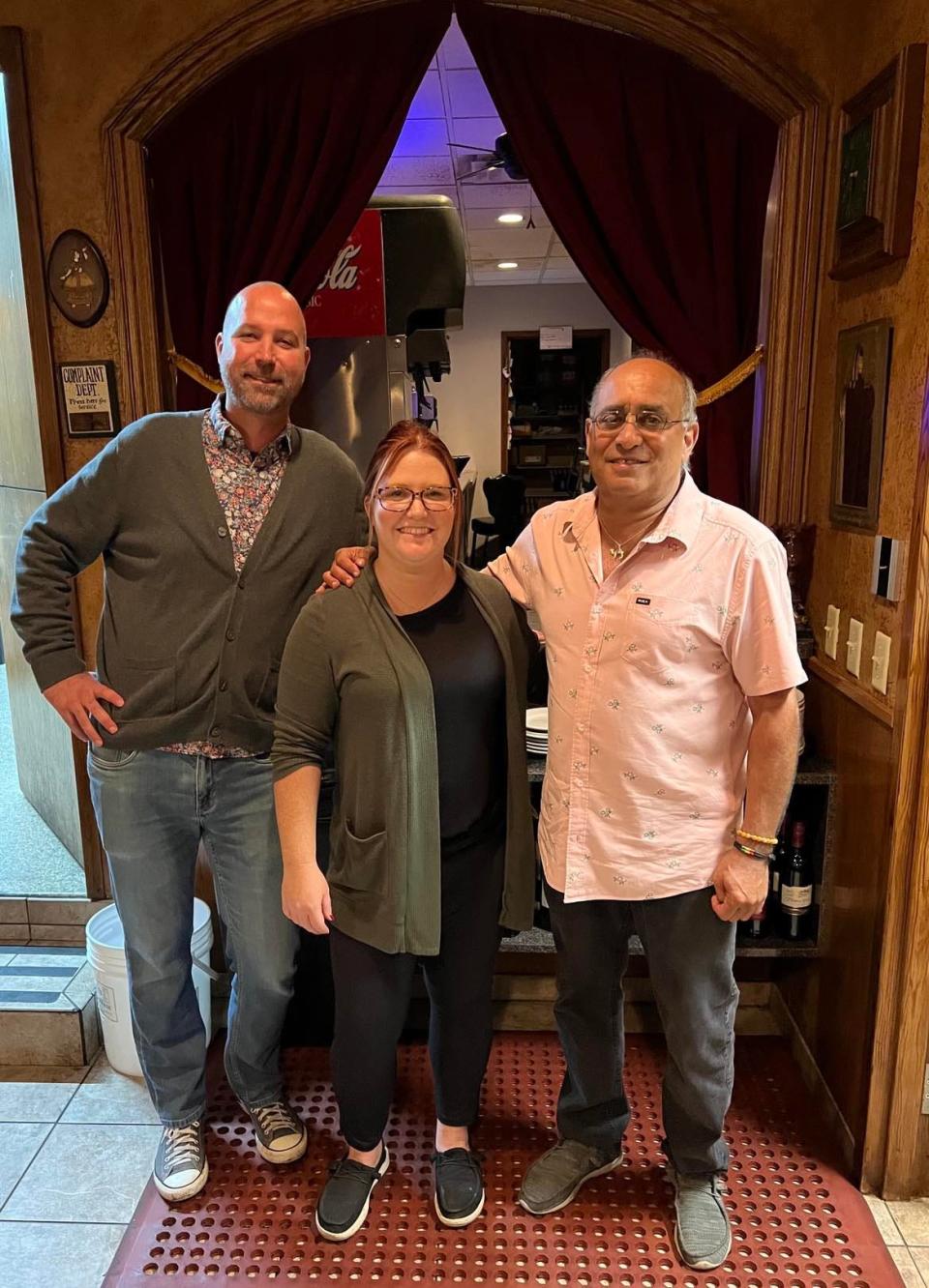 From left, Kyle Stead, Danielle Shaheen and Mark Shaheen are shown at the Desert Inn restaurant in Canton.