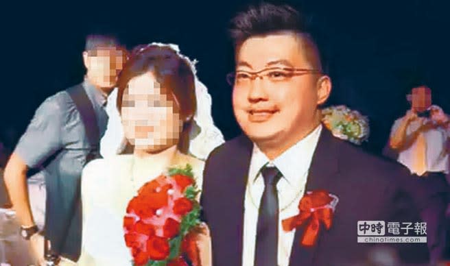 殉職的消防員蔡倍昇才新婚不到2年，妻子聽聞噩耗哭斷腸。（林雅惠翻攝）