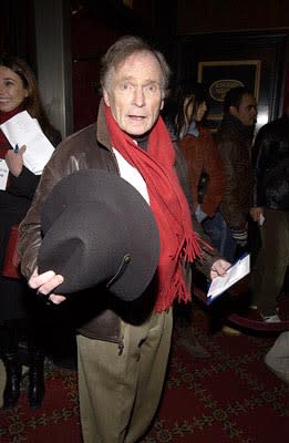 Dick Cavett at the New York premiere of Miramax's Gangs of New York