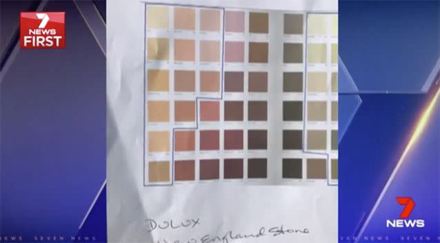 Mr Abdullah was given a colour range to choose from. Photo: 7 News