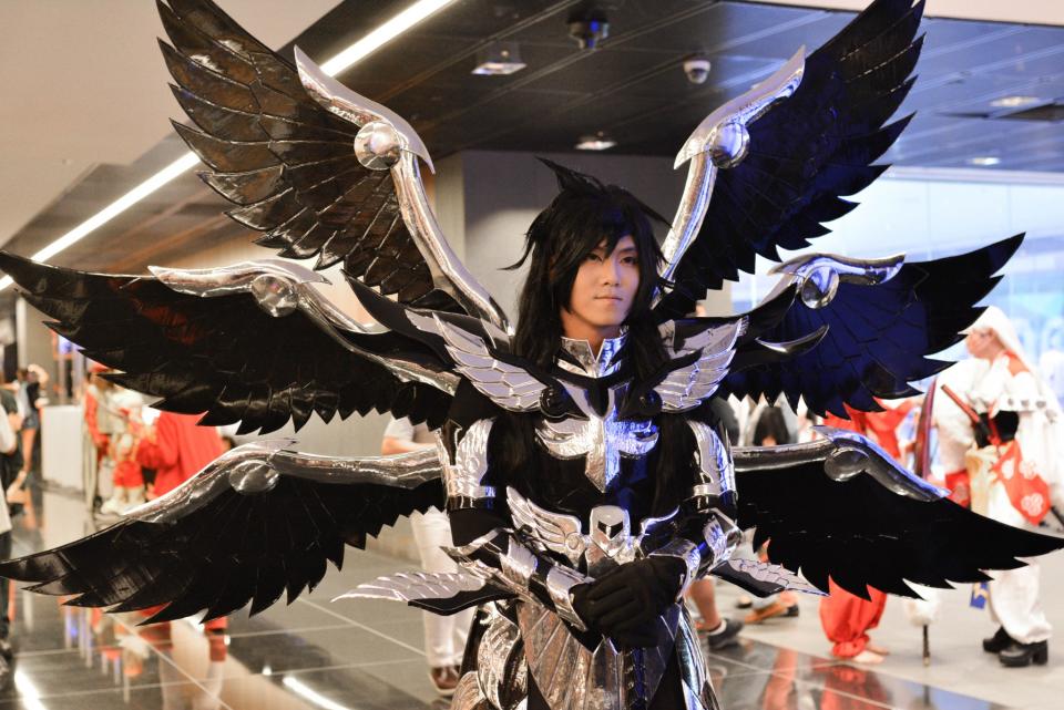 Cosplayers at the Suntec Convention Centre for this year’s Anime Festival Asia Singapore.