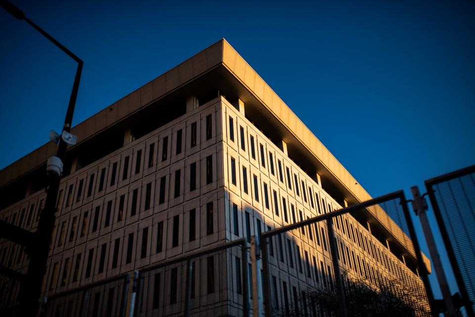 Fencing surrounds the perimeter of the Warren E. Burger Federal Building and U.S. Courthouse on January 20, 2022 in St Paul, Minnesota (Getty Images)