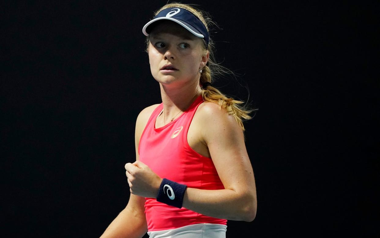 Harriet Dart takes on Simona Halep in the second round of the Australian Open on Thursday - REUTERS