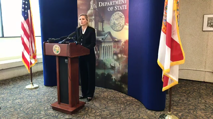 Florida Secretary of State Laurel Lee gives updates on coronavirus, primary | Video