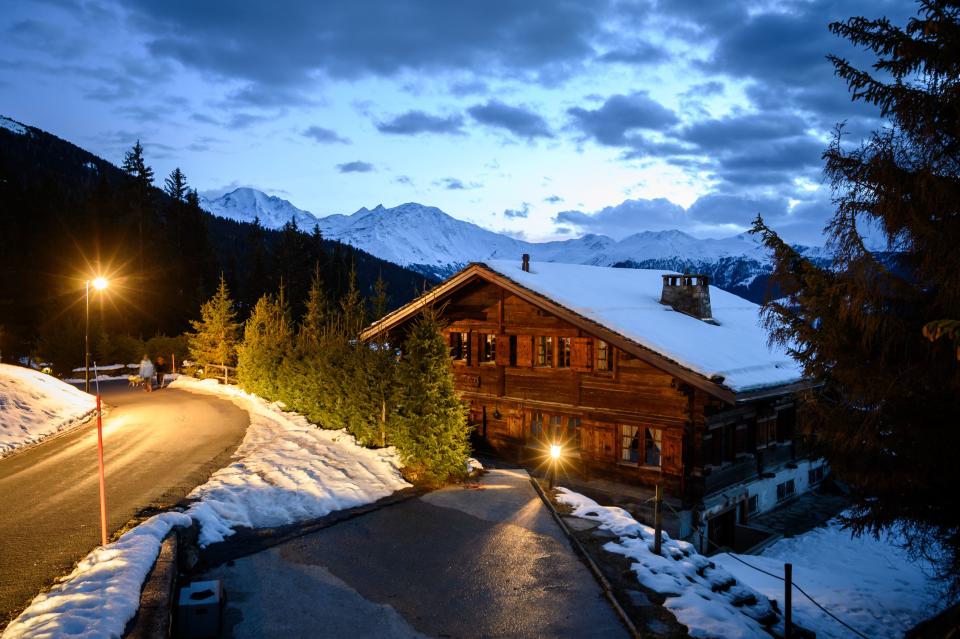 The wooden chalet Helora, owned since 2014 by Britain's Prince Andrew, Duke of York and his ex-wife Sarah Ferguson in the Alpine resort of Verbier, western Switzerland. (Getty)