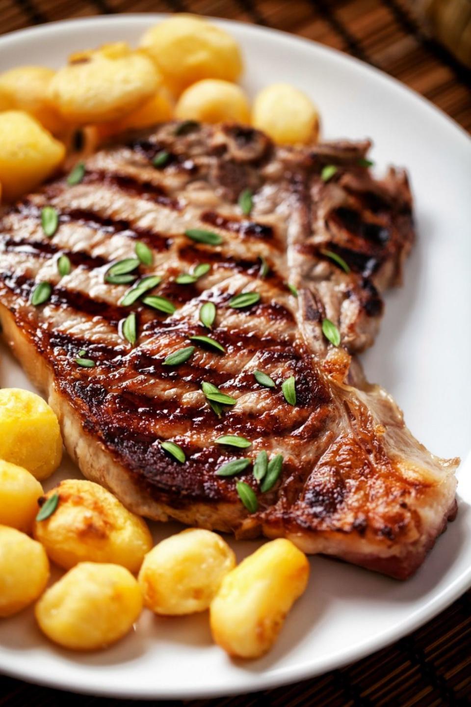 BBQ Skirt Steak with Warm Potato Salad