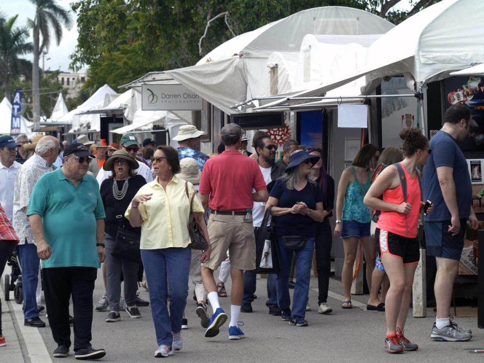 Foto de archivo del Festival de Arte de Coconut Grove en 2018.