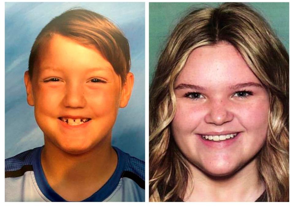Joshua “J. J.” Vallow (7) y Tylee Ryan (16) fueron encontrados bajo tierra en el patio trasero de Chad Daybell nueve meses después que se reportara su desaparición (AP)