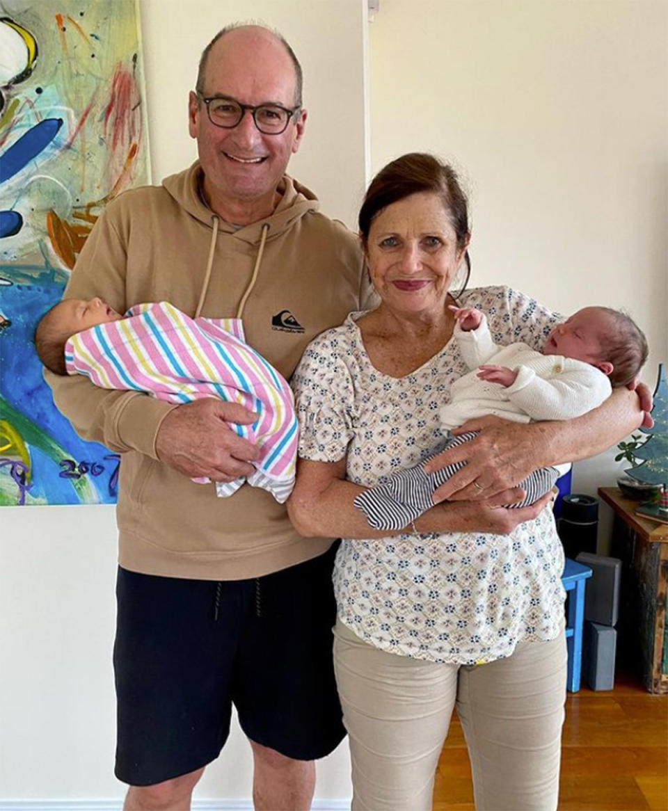 Kochie and his wife Libby and their grandkids