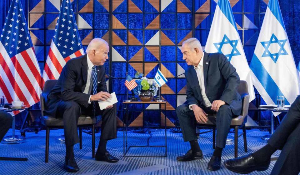 Presidente de Estados Unidos, Joe Biden y primer ministro israelí, Benjamin Netanyahu. Imagen: Twitter @POTUS.