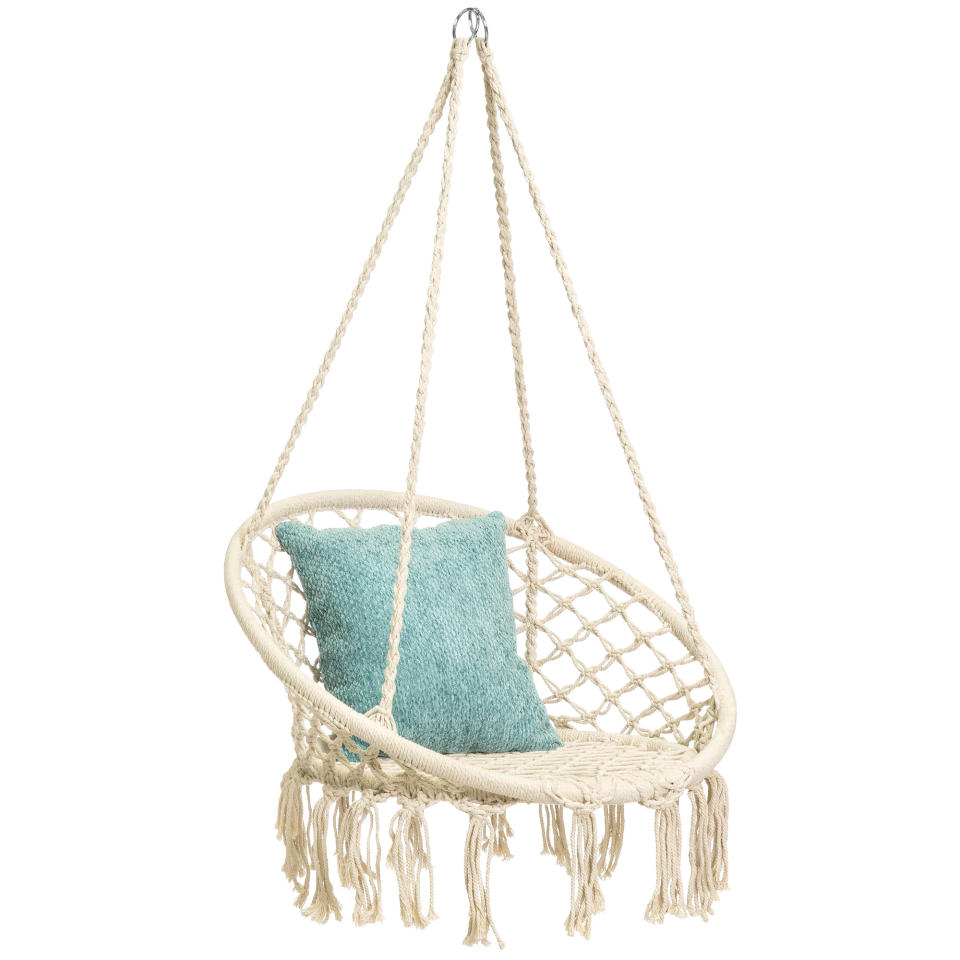 Best Choice Products Handmade Rope Hammock with Tassels (Photo: Walmart)