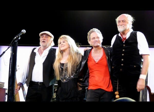 Band members John McVie, Stevie Nicks, Lindsay Buckingham, and Mick Fleetwood.