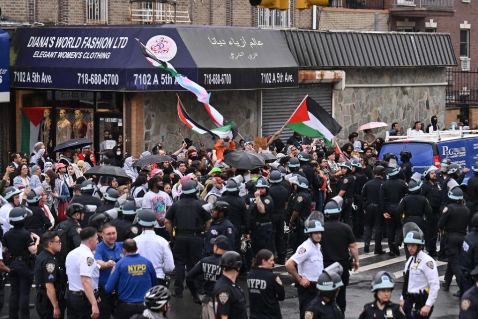 The entire neighborhood was blanketed by a massive police presence. Paul Martinka for NY Post