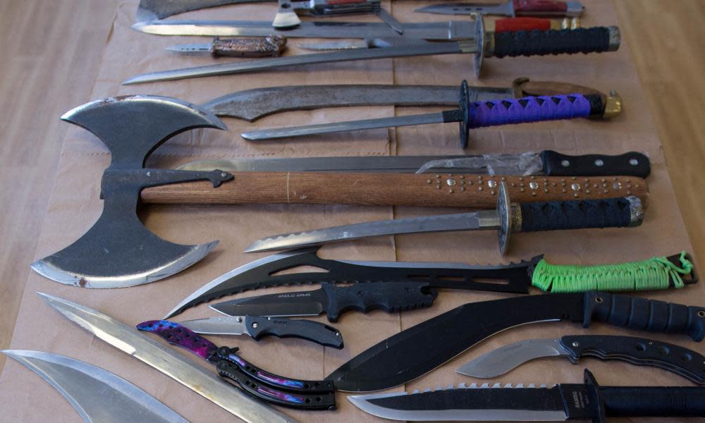 Knives that have been involved in crime