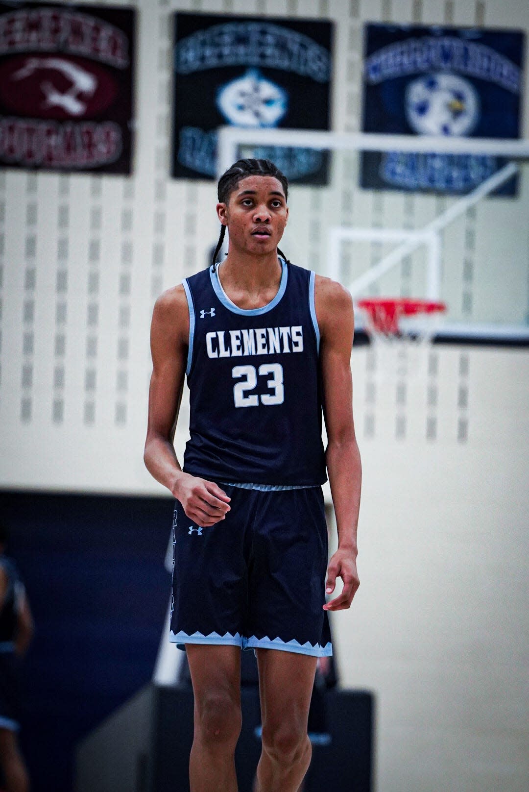 Josh Clark is a 7-foot center from Clements High School in Texas who is committed to Marquette in the 2024 recruiting class.
