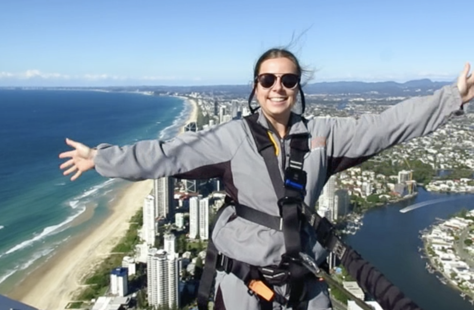 Just me hanging off the side of a building! Photo: Yahoo Lifestyle