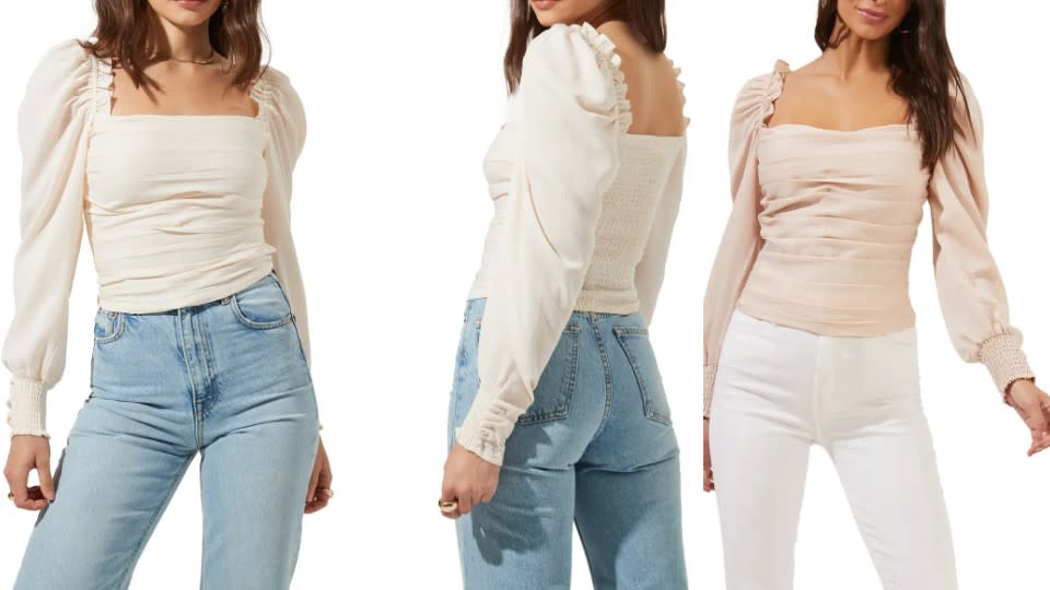 ASTR The Label Square Neck Puff Sleeve Top - Nordstrom, $39 (originally $65)