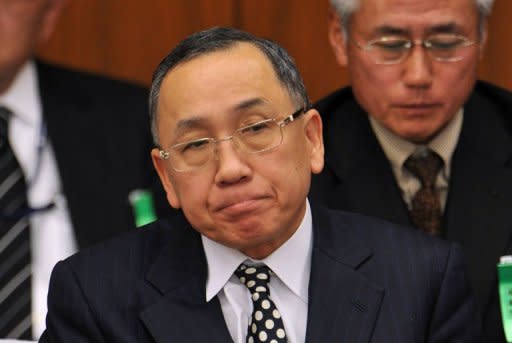 Trucking company president Masazumi Ando said he was furious when he saw Kazuhiko Asakawa (pictured), head of an investment firm that lost $1.3 billion in pension money, bow in apology at a parliamentary hearing last week