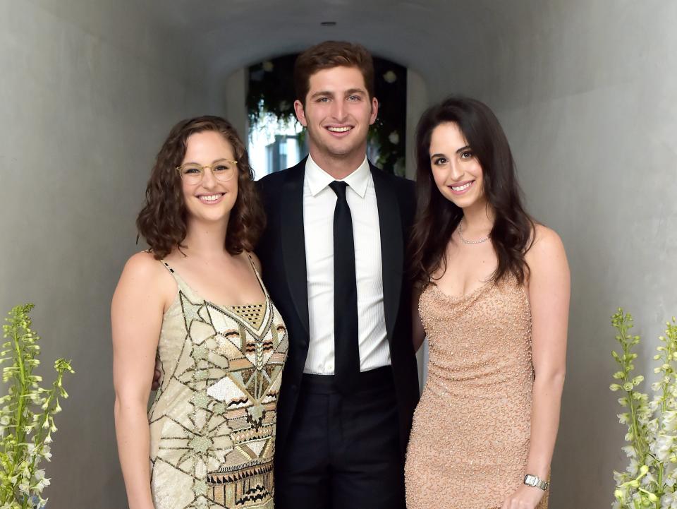 Kira Dell, Zachary Dell, and Julia Dell dressed in formal attire for Alexa Dell's engagement party