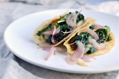 Pinto Bean and Kale Tacos