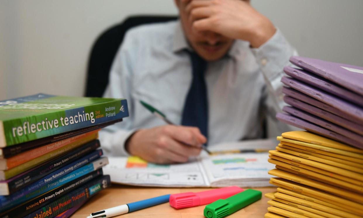 <span>Teachers at a state secondary school in west London say having a double period off one morning a week has changed their lives.</span><span>Photograph: PA</span>