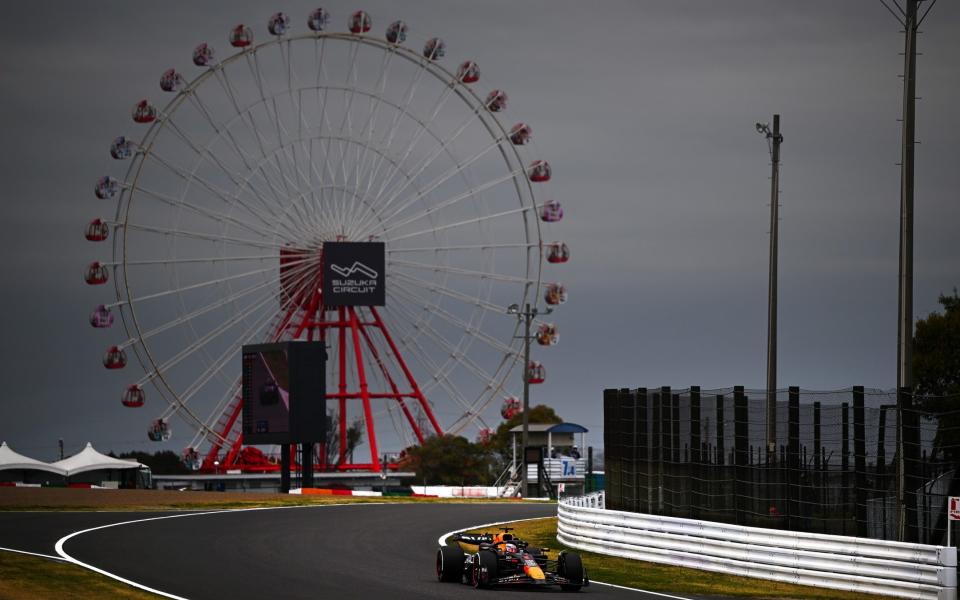 Max Verstappen of the Netherlands driving the (1) Oracle Red Bull Racing RB20 on track during practice ahead of the F1 Grand Prix of Japan at Suzuka International Racing Course on April 05, 2024 in Suzuka, Japan