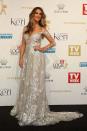 Delta stunned in this bridal-inspired Paolo Sebastian gown at the 2016 Logies.