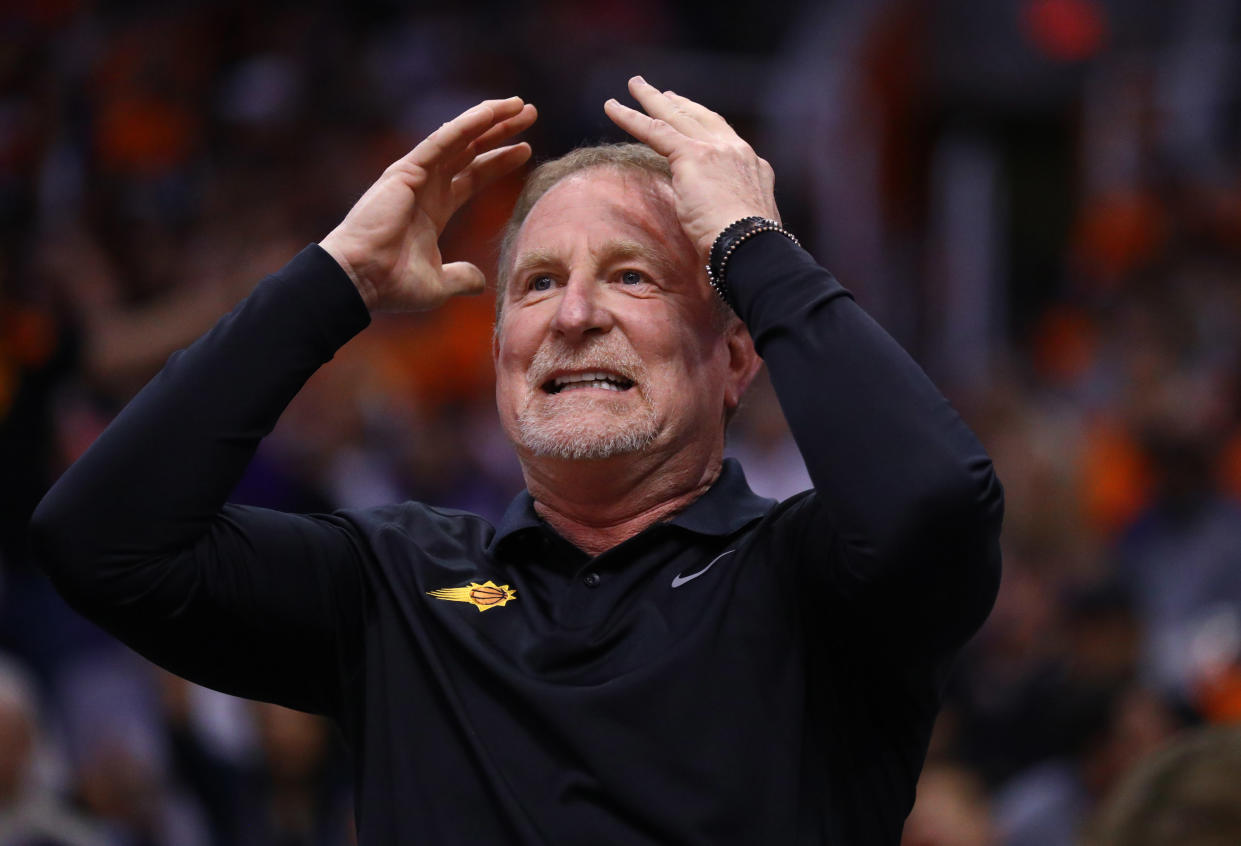 Phoenix Suns owner Robert Sarver is not permitted to attend any NBA or WNBA events for one calendar year. (Mark J. Rebilas/USA Today Sports)