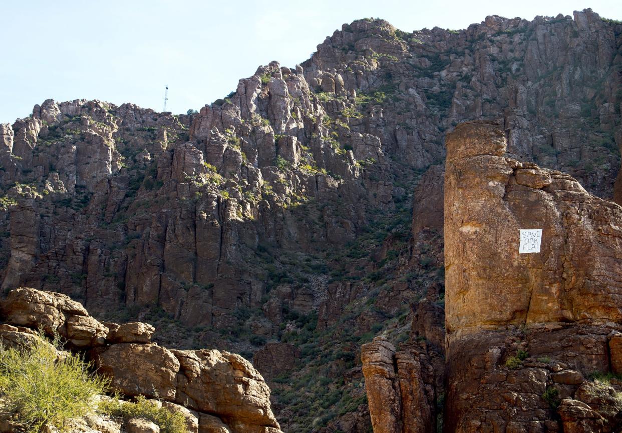 Resolution Copper wants to exact the copper from Oak Flat, a campground that is part of the Tonto National Forest near Superior. The method of extraction that the mining company wants to use will eventually create a giant sinkhole.