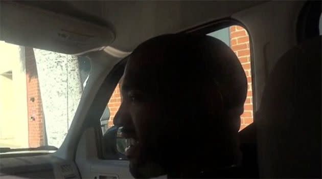 Kanye West riding with paps. Photo: YouTube
