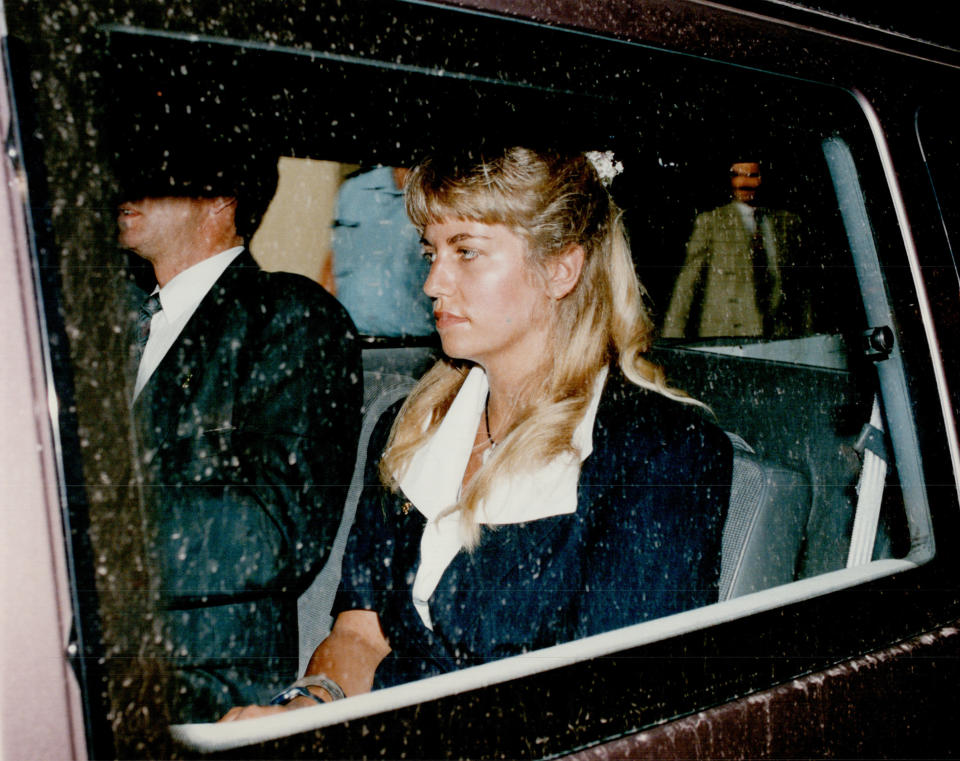 Karla Homolka as she appeared&nbsp;after her arrest. (Photo: Peter Power via Getty Images)