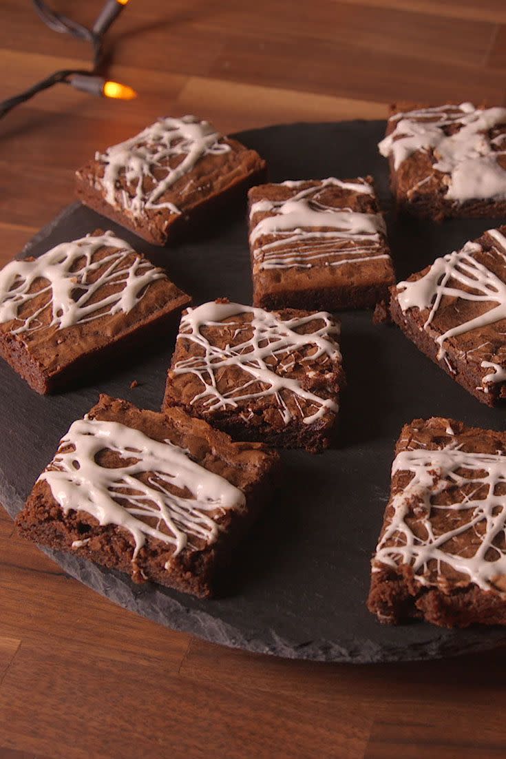 Cobweb Brownies