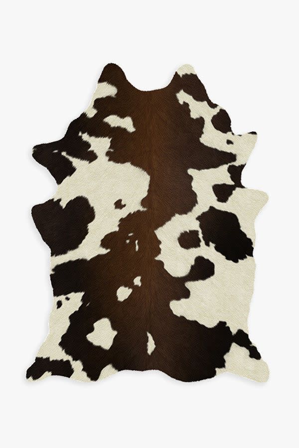 Brown & Black Faux Cowhide Rug