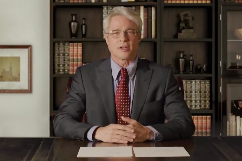 Brad Pitt as Dr Anthony Fauci on SNL: Twitter / nbcsnl