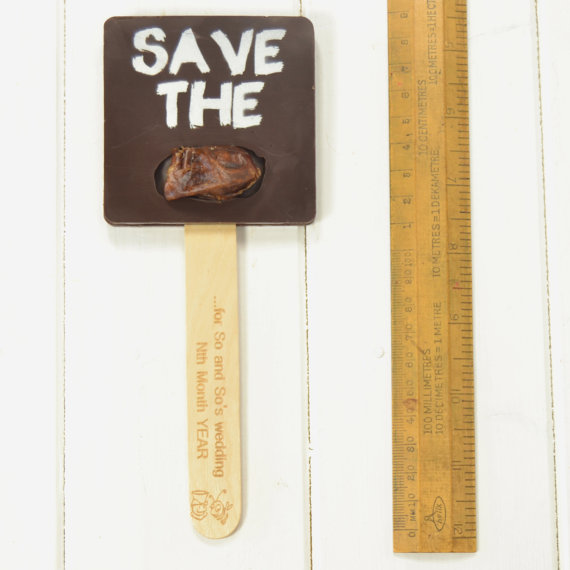 Save the date chocolate.