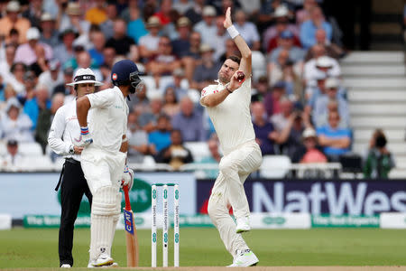 Cricket - England v India - Third Test - Trent Bridge, Nottingham, Britain - August 20, 2018 England's James Anderson in action Action Images via Reuters/Paul Childs