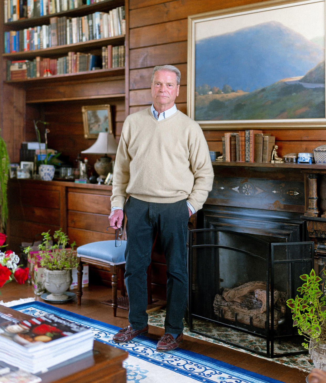 Ford Loverin in his home. (Bryan Birks for NBC News)