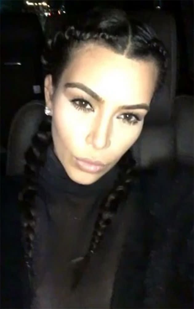 Kim Kardashian. Photo: Snapchat