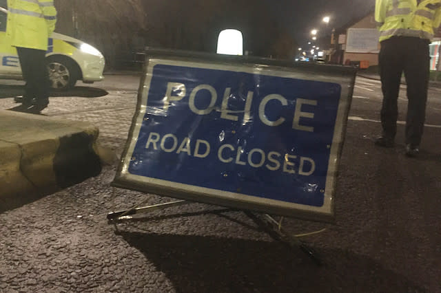 Police activity near Bristol's Feeder Canal after two people died after their car plunged into the canal. PRESS ASSOCIATION Photo. Picture date: Sunday January 24, 2016. Dozens of emergency crews were called to the scene this evening. Eyewitnesses described the car as "sinking like a stone" after it crashed through a barrier and into the city's Feeder Canal. See PA story ACCIENT Canal. Photo credit should read: Claire Hayhurst/PA Wire 