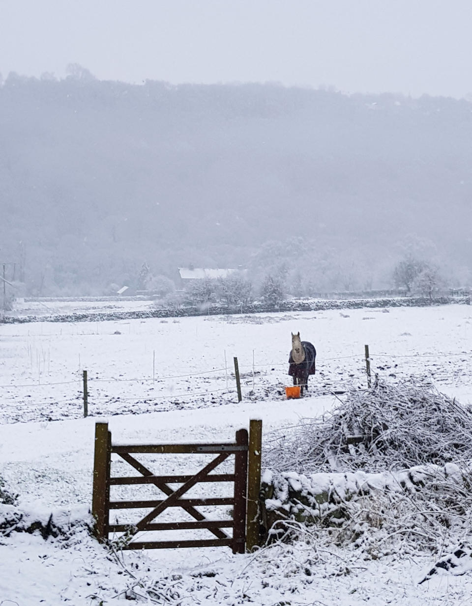 Snow has returned across the UK (PA)