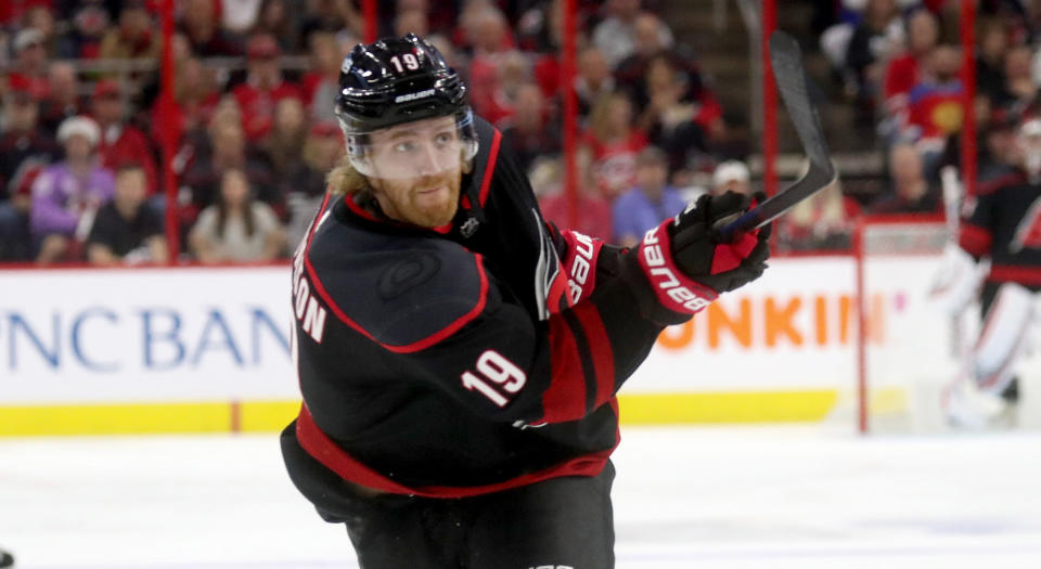 Carolina's Dougie Hamilton doesn't forget. (Photo by Gregg Forwerck/NHLI via Getty Images)