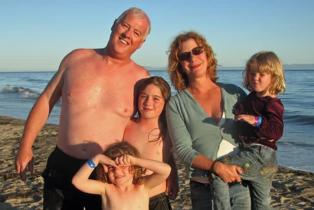 <p>Courtesy of Cloud Family</p> From Left, father Conor Hickey, sister Molly, Angus Cloud, mother Lisa Cloud and sister Fiona at the beach.