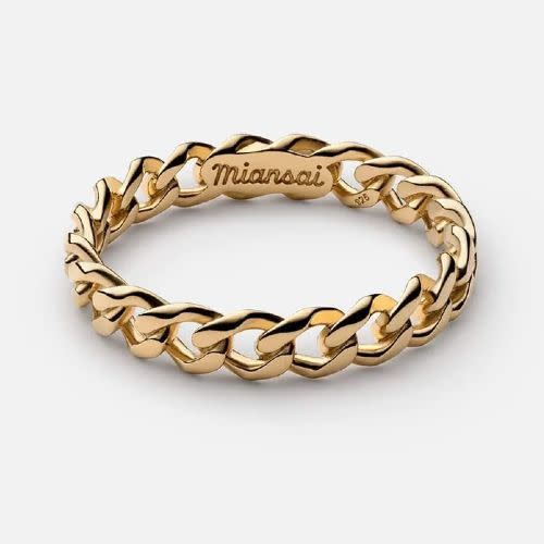 Gold Cuban Link Ring