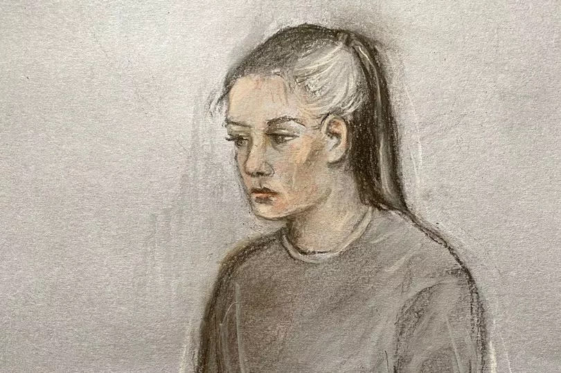 Court sketch shows Linda De Sousa Abreu at Uxbridge Magistrates' Court